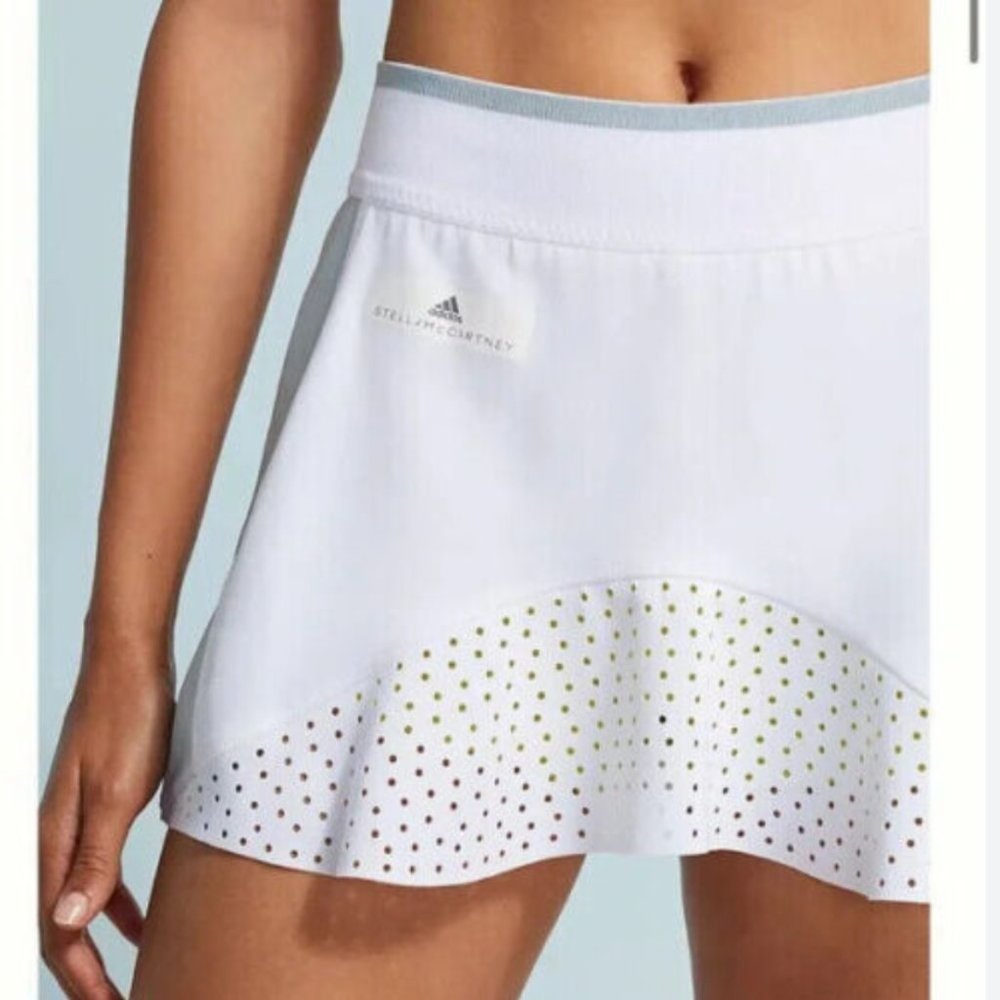adidas Stella McCartney Tennis Skirt (Skort) In White